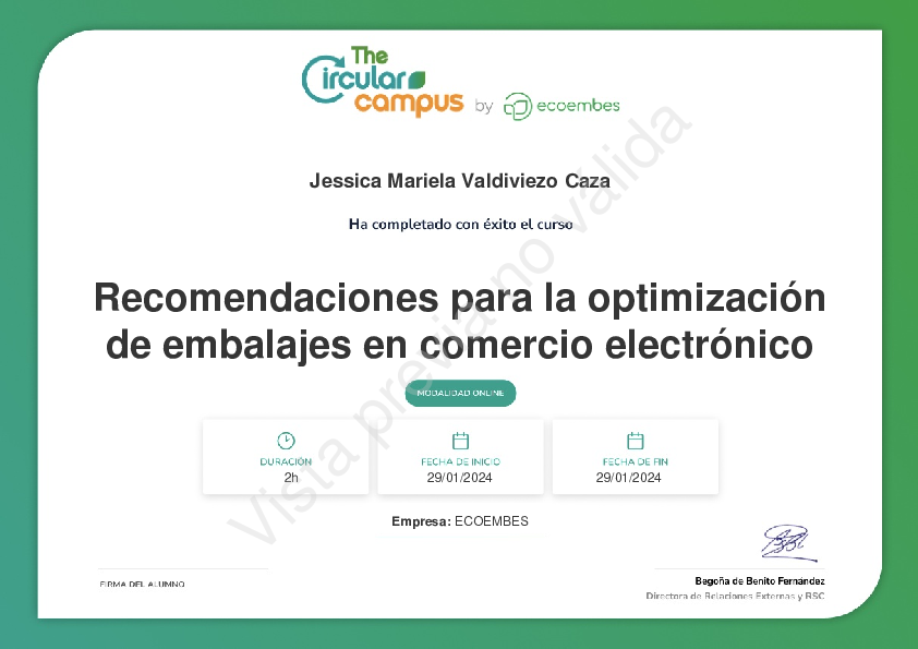 Certificado de Jessica Mariela Valdiviezo Caza