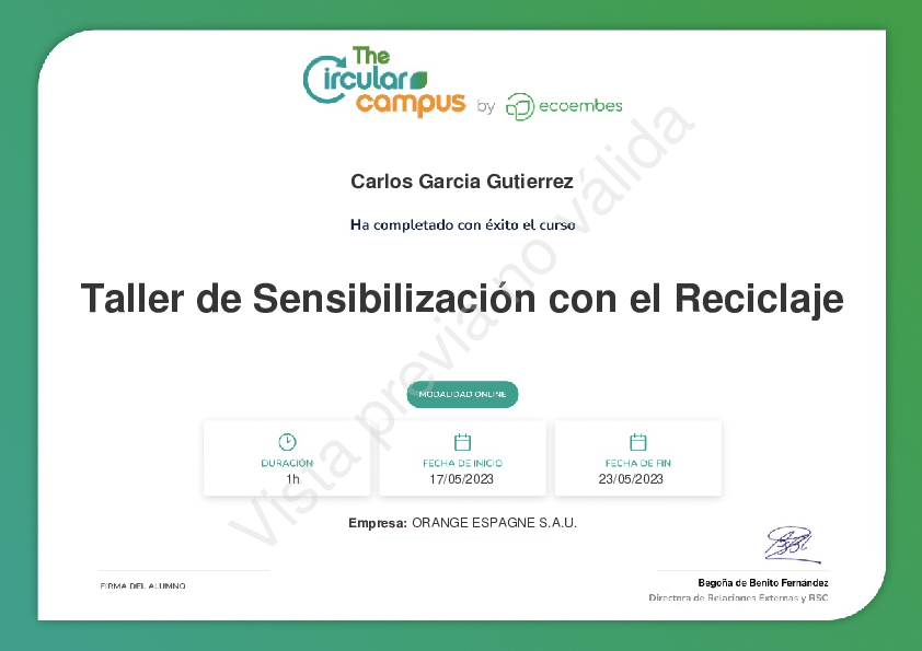 Certificado de Carlos Garcia Gutierrez